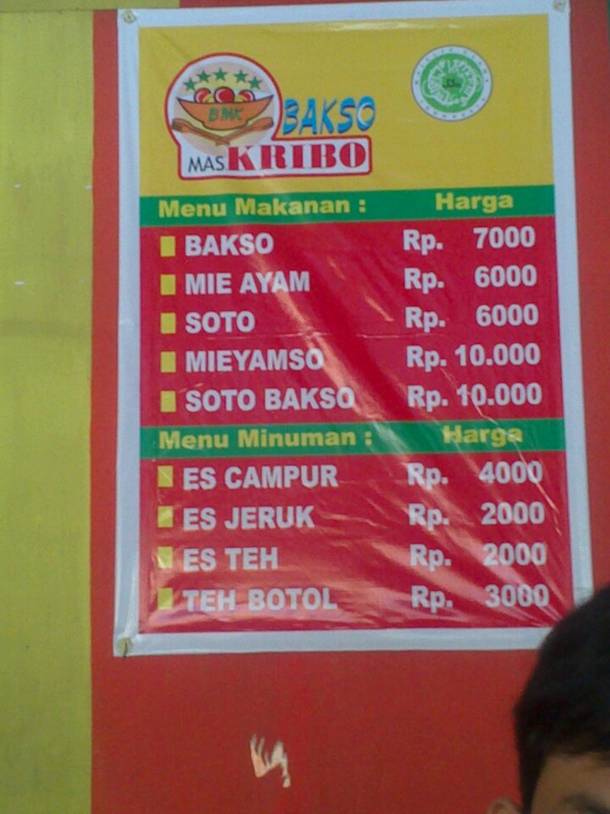 BAKSO MAS KRIBO